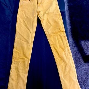 Mustard color women jeans